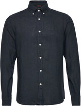 Douglas Linen Shirt-Classic Fit Designers Shirts Casual Navy Morris