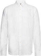 Douglas Linen Shirt-Classic Fit Shirts Linen Shirts Hvit Morris*Betinget Tilbud