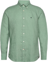 Douglas Linen Shirt-Classic Fit Designers Shirts Linen Shirts Green Morris
