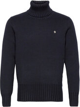 Henley Roller Neck Knitwear Turtlenecks Marineblå Morris*Betinget Tilbud