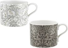Morris Bachelors & Acorn 12Fl.oz Mug Set Of 2 Home Tableware Cups & Mugs Coffee Cups Grey Morris & Co
