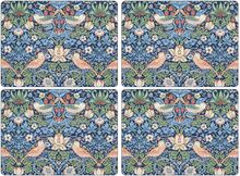 Placemat Strawberry Thief Blue 4-P Home Textiles Kitchen Textiles Placemats Multi/patterned Morris & Co