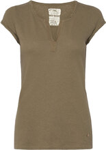 Mmtroy Tee Ss Tops T-shirts & Tops Short-sleeved Khaki Green MOS MOSH