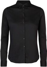 Mmtina Jersey Shirt Tops Shirts Long-sleeved Black MOS MOSH