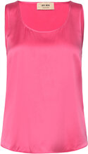 Mmastrid Silk Tank Top Tops T-shirts & Tops Sleeveless Pink MOS MOSH