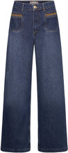 Mmcolette Sassy Jeans Bottoms Jeans Wide Blue MOS MOSH