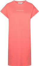 Mschalvidera Organic Small Logo Dress Dresses T-shirt Dresses Korall MSCH Copenhagen*Betinget Tilbud
