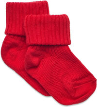 Cotton Rib Baby Socks Sockor Strumpor Red Mp Denmark