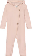 Woolly Fleece Suit Outerwear Fleece Outerwear Fleece Coveralls Pink Müsli By Green Cotton
