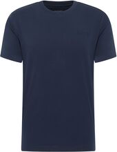 Style Aaron C Basic T-shirts Short-sleeved Blå MUSTANG*Betinget Tilbud