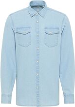 Style Clemens Dnm Shirt Tops Shirts Denim Shirts Blue MUSTANG
