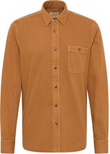 Style Clemens Herringb Dye Tops Shirts Casual Orange MUSTANG
