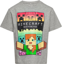 Nkfdiddi Minecraft Ss Loose Top Box Bio T-shirts Short-sleeved Grå Name It*Betinget Tilbud