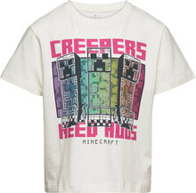 Nkfdiddi Minecraft Ss Loose Top Box Bio T-shirts Short-sleeved Creme Name It*Betinget Tilbud