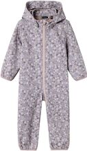 Nbfalfa08 Softshell Suit Small Flower Fo Outerwear Coveralls Softshell Coveralls Purple Name It