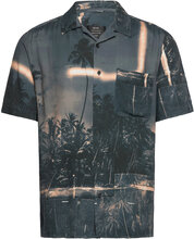 Graaf Art Shirt 1 Dark Pine Tops Shirts Short-sleeved Navy NEUW