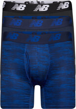 Mens Premium 6" Boxer Brief With Fly 3 Pack Sport Boxers Blue New Balance