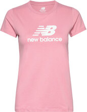 Nb Essentials Stacked Logo T-Shirt T-shirts & Tops Short-sleeved Rosa New Balance*Betinget Tilbud