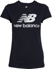 Essentials Stacked Logo Tee T-shirts & Tops Short-sleeved Blå New Balance*Betinget Tilbud