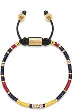 Men's Beaded Bracelet With Black, Yellow And Red Mini Disc B Armbånd Smykker Multi/patterned Nialaya