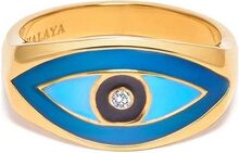 Men's Large Evil Eye Ring Ring Smykker Gold Nialaya