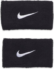 Nike Swoosh Double Wide Wristbands Accessories Sports Equipment Sweat Wristbands Svart NIKE Equipment*Betinget Tilbud