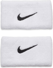 Nike Swoosh Double Wide Wristbands Accessories Sports Equipment Sweat Wristbands Hvit NIKE Equipment*Betinget Tilbud