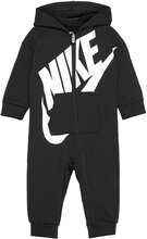 Baby French Terry All Day Play Coverall / Nkn All Day Play C Långärmad Bodysuit Black Nike