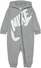 Baby French Terry All Day Play Coverall / Nkn All Day Play C Långärmad Bodysuit Grey Nike