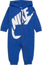 Baby French Terry All Day Play Coverall / Nkn All Day Play C Långärmad Bodysuit Blue Nike