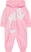 Nike "All Day Play" Hooded Coverall Långärmad Bodysuit Pink Nike