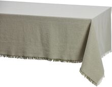Cloth Chambray Fringe Home Textiles Kitchen Textiles Tablecloths & Table Runners Green Noble House