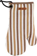 Oven Glove Stripe Home Textiles Kitchen Textiles Oven Mitts & Gloves Brown Noble House