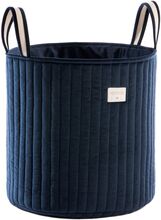 Savanna Velvet Toy Bag 40X35X35 Home Kids Decor Storage Storage Baskets Marineblå NOBODINOZ*Betinget Tilbud