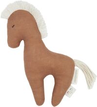 Lin Français Horse Rattle 23X16 Toys Baby Toys Rattles Korall NOBODINOZ*Betinget Tilbud