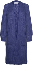 Lyra Knit Long Cardigan Tops Knitwear Cardigans Navy Noella