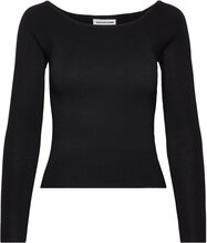 Nmjaz Ls Offshoulder Knit Top Fwd Lab 2 Tops Knitwear Jumpers Black NOISY MAY