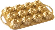 75Th Anniversary Braided Mini Bundt® Pan Home Kitchen Baking Accessories Baking Tins Cookies- & Cake Tins Gold Nordic Ware