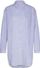 Harmony Stripe Shirt Tops Shirts Long-sleeved Blue Notes Du Nord