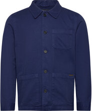 Barney Worker Jacket Olive Designers Overshirts Blue Nudie Jeans
