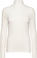 Nubowie Rollneck Rib T-shirts & Tops Long-sleeved Hvit Nümph*Betinget Tilbud