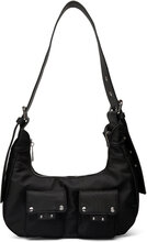 Sally Small Recycled Nylon Black Bags Top Handle Bags Black Nunoo