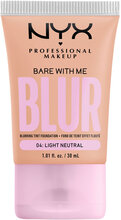 Nyx Professional Make Up Bare With Me Blur Tint Foundation 04 Light Neutral Foundation Sminke NYX Professional Makeup*Betinget Tilbud