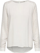 Objzoe L/S Top T-shirts & Tops Long-sleeved Hvit Object*Betinget Tilbud