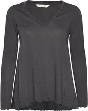 Carole Ls Top Tops T-shirts & Tops Long-sleeved Black ODD MOLLY