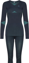 Odlo W Set Long Fundamentals Performance Warm Base Layer Sets Multi/mønstret Odlo*Betinget Tilbud