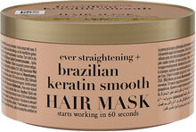 Brazilian Keratin Smooth Hair Mask Hårmaske Nude Ogx*Betinget Tilbud