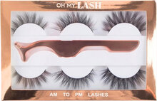 Oh My Lash Faux Mink Strip Am To Pm Set Øjenvipper Makeup Black Oh My Lash