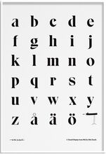 Alphabet #2 - Lower-Case Home Decoration Posters & Frames Posters Black & White Multi/patterned Olle Eksell