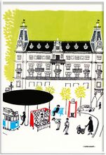 Stockholm Stureplan Home Decoration Posters & Frames Posters Cities & Maps Multi/patterned Olle Eksell